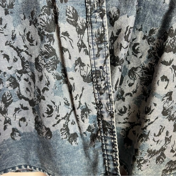 Free People Dottie Over You Button Up Shirt SZ XS Floral Plaid Western Boho - Picture 9 of 11